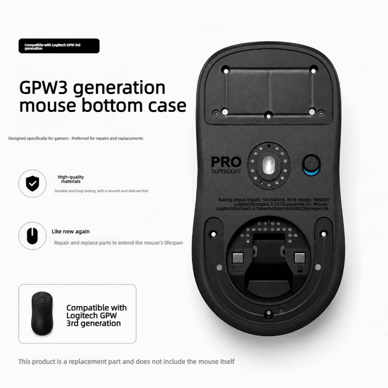 Replacement Mouse Bottom Case  - đánh giá và giá Logitech Mouse G Pro X Superlight