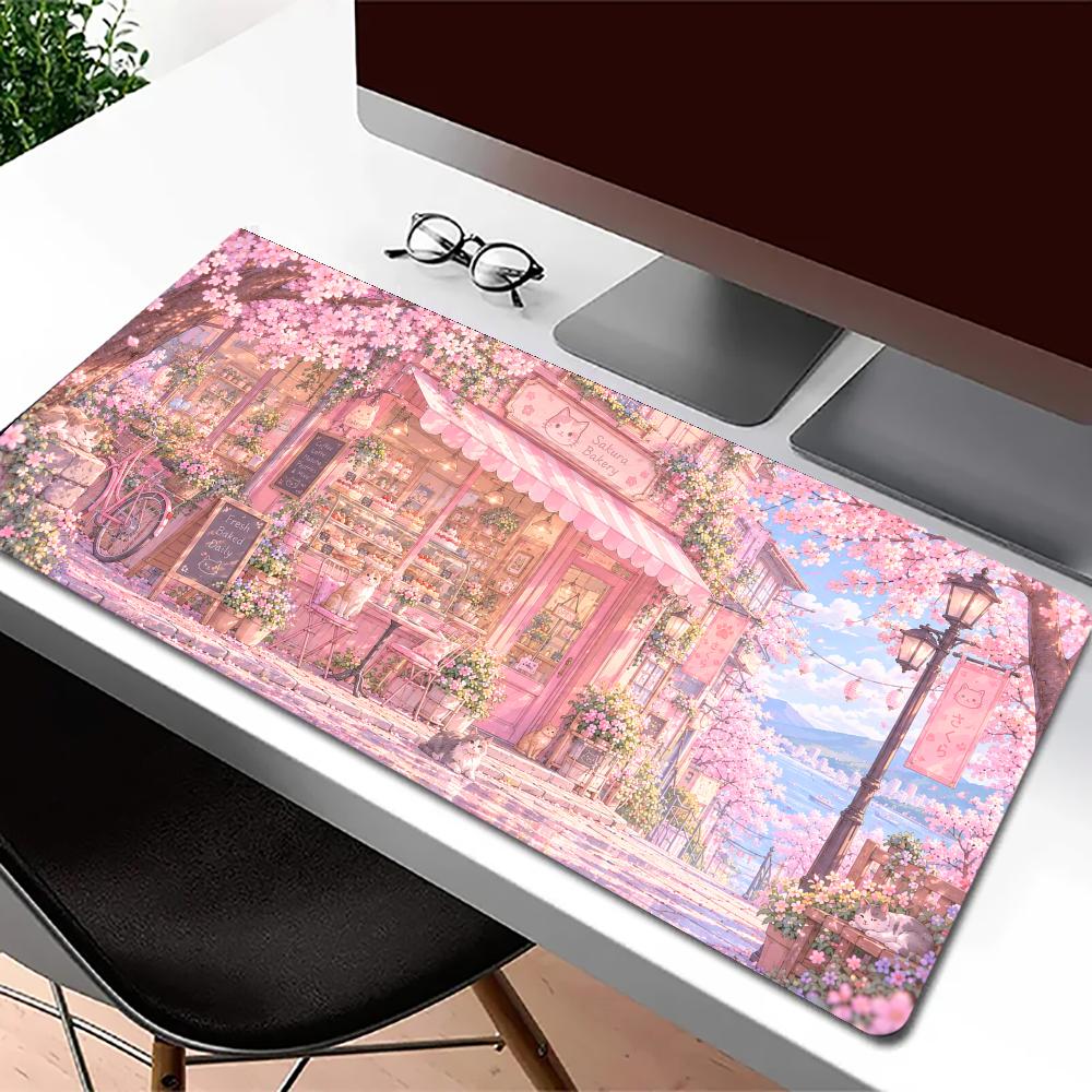 Cherry Blossom Shop Desk Mat T - đánh giá và giá Gaming Accessories Shop